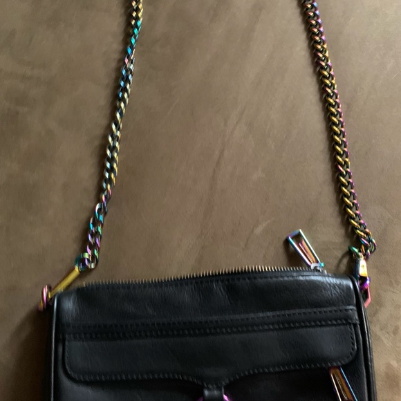 Rebecca Minkoff Mini MAC Oil Slick Iridescent Crossbody Shoulder Bag Purse EUC - Picture 8 of 16
